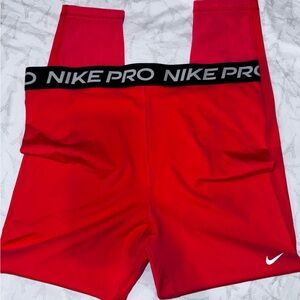 Nike Pro Sport Red Leggings
